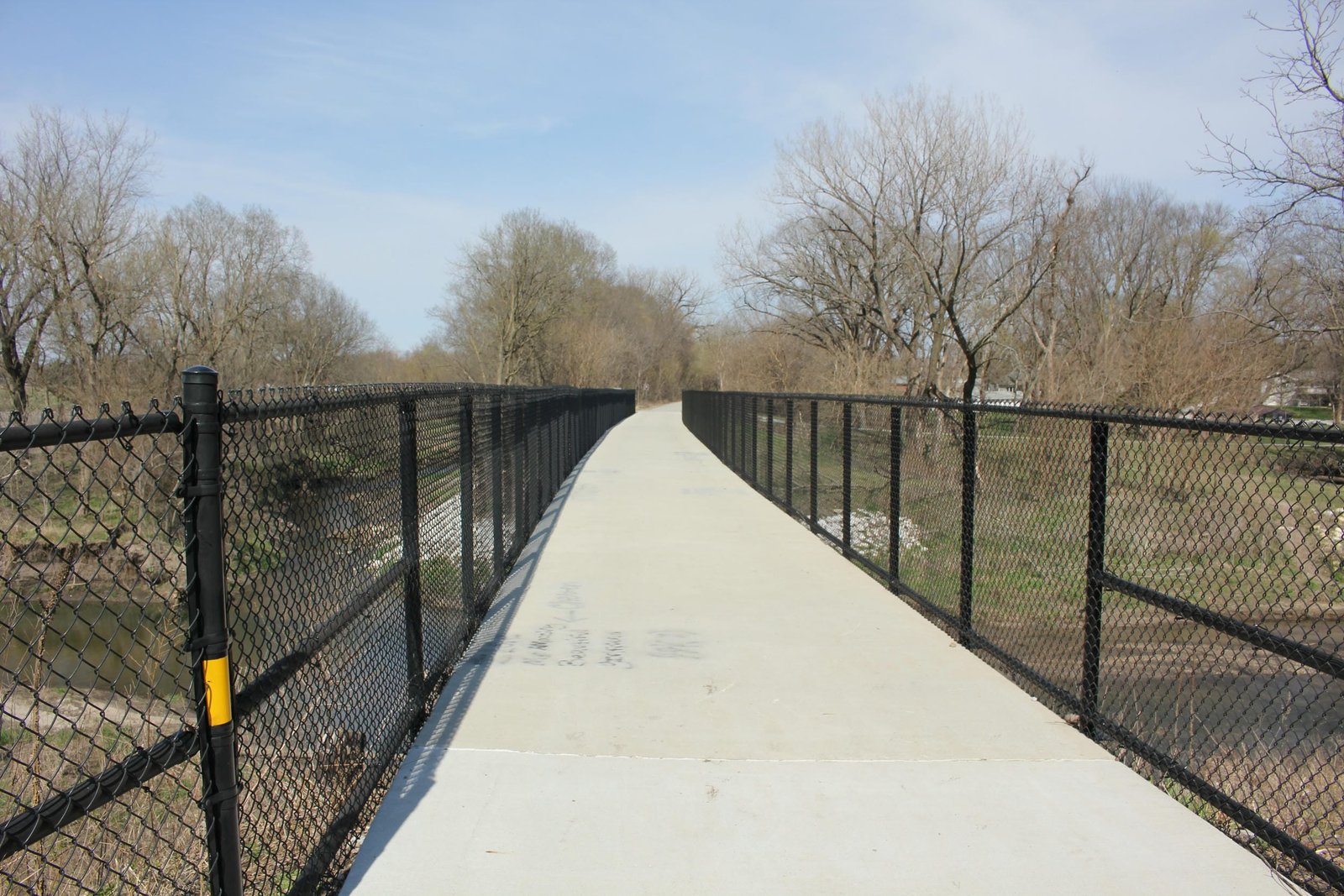 Looking north
